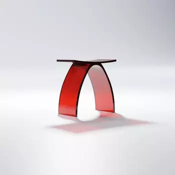 Steinberg Serie 432 Hocker aus Polyresin, Rubin (432 7100 34)