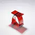 Steinberg Serie 432 Hocker aus Polyresin, Rubin (432 7100 34)
