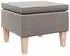 vidaXL Hocker mit Holzbeinen, Stoff, Taupe (329433)