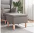 vidaXL Hocker mit Holzbeinen, Stoff, Taupe (329433)