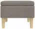 vidaXL Hocker mit Holzbeinen, Stoff, Taupe (329433)