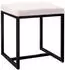 CLP Barci Polsterhocker Stoff Creme, schwarzes Eisengestell (325060)