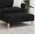 vidaXL Fußhocker Stoff Schwarz 77x55x31cm (4007391)