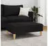 vidaXL Fußhocker Stoff Schwarz 77x55x31cm (4007391)