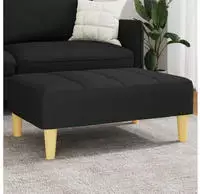 vidaXL Fu&szlig;hocker Schwarz 77x55x31 cm Stoff