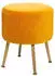 Atmosphera Solaro Hocker Plissierter Samt, Senfgelb (ATM-166595E)