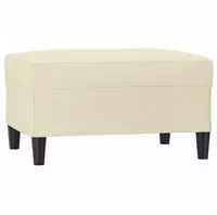 vidaXL Fu&szlig;hocker Creme 70x55x41 cm Kunstleder