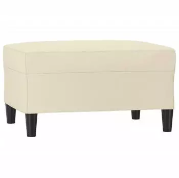 vidaXL Fu&szlig;hocker Kunstleder Creme 70x55x41cm (349312)
