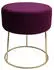 Echtwerk Marilyn Sitzhocker Samtstoff rund, Beere (EW-SH-0412B)