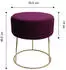 Echtwerk Marilyn Sitzhocker Samtstoff rund, Beere (EW-SH-0412B)