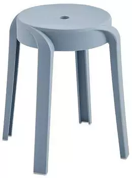 Home Deluxe Nivo Hocker stapelbar, Hellblau, 6er Set