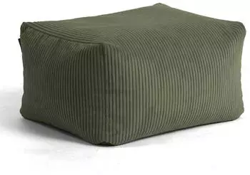 mokebo Pouf Sitzhocker Cord Gr&uuml;n EPS-F&uuml;llung