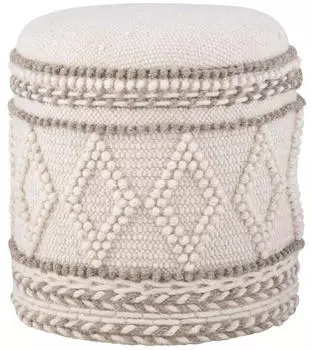 Wohnling Sitzhocker mit Stauraum Boho Stoff &Oslash;40x45cm gepolstert