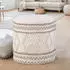 Wohnling Sitzhocker mit Stauraum Boho Stoff Ø40x45cm gepolstert