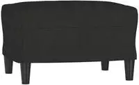 vidaXL Fu&szlig;hocker Schwarz 60x50x41 cm Stoff