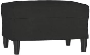 vidaXL Fu&szlig;hocker Stoff Schwarz 60x50x41cm (349283)