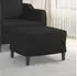 vidaXL Fußhocker Stoff Schwarz 60x50x41cm (349283)