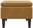 vidaXL Hocker mit Holzbeinen Braun Samt (329444)