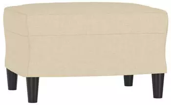 vidaXL Fu&szlig;hocker Stoff Creme 60x50x41cm (349281)