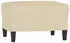 vidaXL Fußhocker Stoff Creme 60x50x41cm (349281)