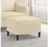 vidaXL Fußhocker Stoff Creme 60x50x41cm (349281)