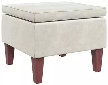 vidaXL Hocker mit Holzbeinen Creme Samt (329466)