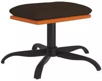 vidaXL Fu&szlig;hocker Braun 60x60x36 cm Stoff und Kunstleder