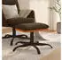 vidaXL Fußhocker 60x60x36cm Stoff und Kunstleder, Braun