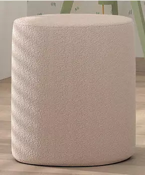 Vipack Moon Polsterhocker rund Boucl&eacute; Rosa (MNPO1013)