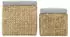 vidaXL Fußhocker Würfel mit Stauraum Wasserhyazinthe Grau, 2er-Set (246109)