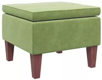 vidaXL Hocker mit Holzbeinen Hellgr&uuml;n Samt (329460)