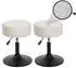 MCW C22 Sitzhocker 2er-Set Chenille höhenverstellbar, creme-weiß (MCW-C22)