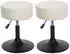 MCW C22 Sitzhocker 2er-Set Chenille höhenverstellbar, creme-weiß (MCW-C22)