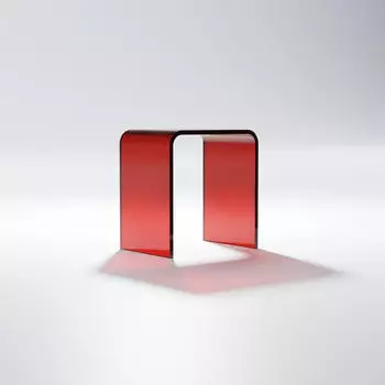 Steinberg Serie 432 Hocker aus Polyresin, Rubin (432 7000 34)