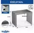 DanDiBo Sitzhocker Edelstahl Lamellendesign Outdoor 60cm (96643)