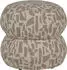 Woood Anic Hocker Gepolstert Rund Gemusterter Webstoff Sand (Anic)