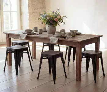 MCW Hocker A73 Holzsitzfl&auml;che Schwarz, 39x45x39cm (800000415516)