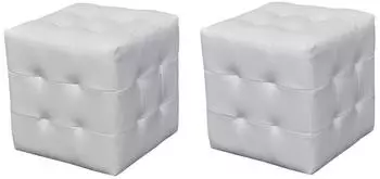 vidaXL Sitzhocker Kunstleder, 2er-Set (60739)