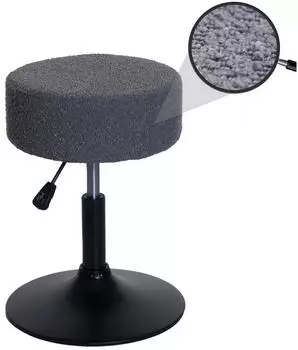 MCW C22 Sitzhocker drehbar Boucl&eacute; (450g/m&sup2;) dunkelgrau, &Oslash;37cm (MCW-C22)