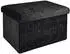 Intirilife Faltbare Sitzbox Samt Schwarz 49x30x30cm (IL-100425)