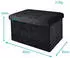 Intirilife Faltbare Sitzbox Samt Schwarz 49x30x30cm (IL-100425)