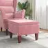 vidaXL Hocker mit Holzbeinen, Rosa Samt (329461)
