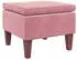 vidaXL Hocker mit Holzbeinen, Rosa Samt (329461)