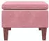 vidaXL Hocker mit Holzbeinen, Rosa Samt (329461)