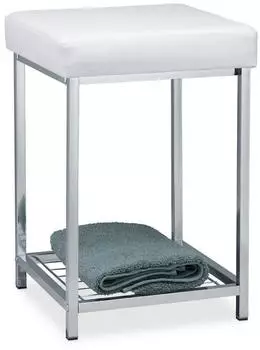 Relaxdays Polsterhocker mit Ablage, Metall/Kunststoff, mehrfarbig (10024633_49)