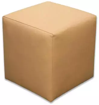 Best for Home Sitzw&uuml;rfel Kunstleder 40x40x40cm Beige