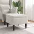 vidaXL Hocker mit Holzbeinen Samt Creme (329445)