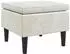 vidaXL Hocker mit Holzbeinen Samt Creme (329445)