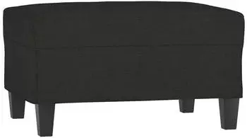vidaXL Fu&szlig;hocker Stoff Schwarz 70x55x41cm (349351)