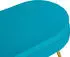 SalesFever Sitzpouf oval Samt-Stoff 99x44x40 cm blau/gold